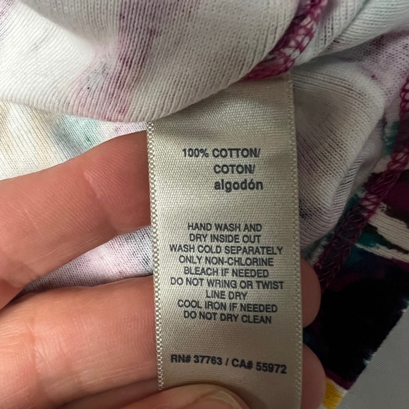 Rafaella‎ Womens Top L Long Sleeve Artsy Colorful Ikat Print Zip Shoulder Detail - Picture 8 of 10